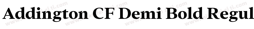 Addington CF Demi Bold Regular字体转换